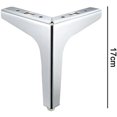 thumbnail image 5 of Paquete de 4 patas de sofá de metal, patas de muebles de estilo moderno - Plata, HANBING, 5 of 5