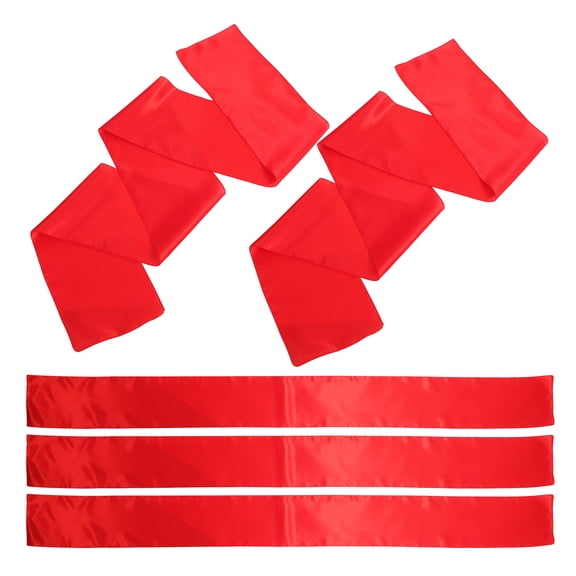 OUNONA 5-Pack Red Satin Table Runner Multi-Function Decorative Tablecloth for Dining, Kitchen, Wedding, Party, Home