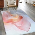 thumbnail image 2 of 2.7'x5' Area Rugs, Pink Abstract Art Indoor Outdoor Area Rug for Living Room Bedroom, Modern Art Wave Washable Bathroom Rugs Kitchen Floor Carpet Mats Home Decor Aesthetic, 2 of 8