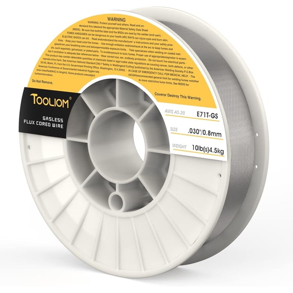 TOOLIOM E71T-GS .030" Diameter 10-Pound Spool Flux Core Self-shielded MIG Welding Wire for Carbon Steel