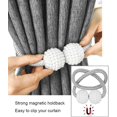thumbnail image 4 of Magnetic Curtain Tiebacks, 2pcs Curtain Tie Backs Curtain Clips Rope Holdbacks Curtain Holder Buckles For Home Office hotel Window Decorative Curtains Accessorie, 4 of 5