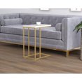 thumbnail image 1 of Safdie & Co. Accent Table C-Shaped Marble Gold Metal, 1 of 4