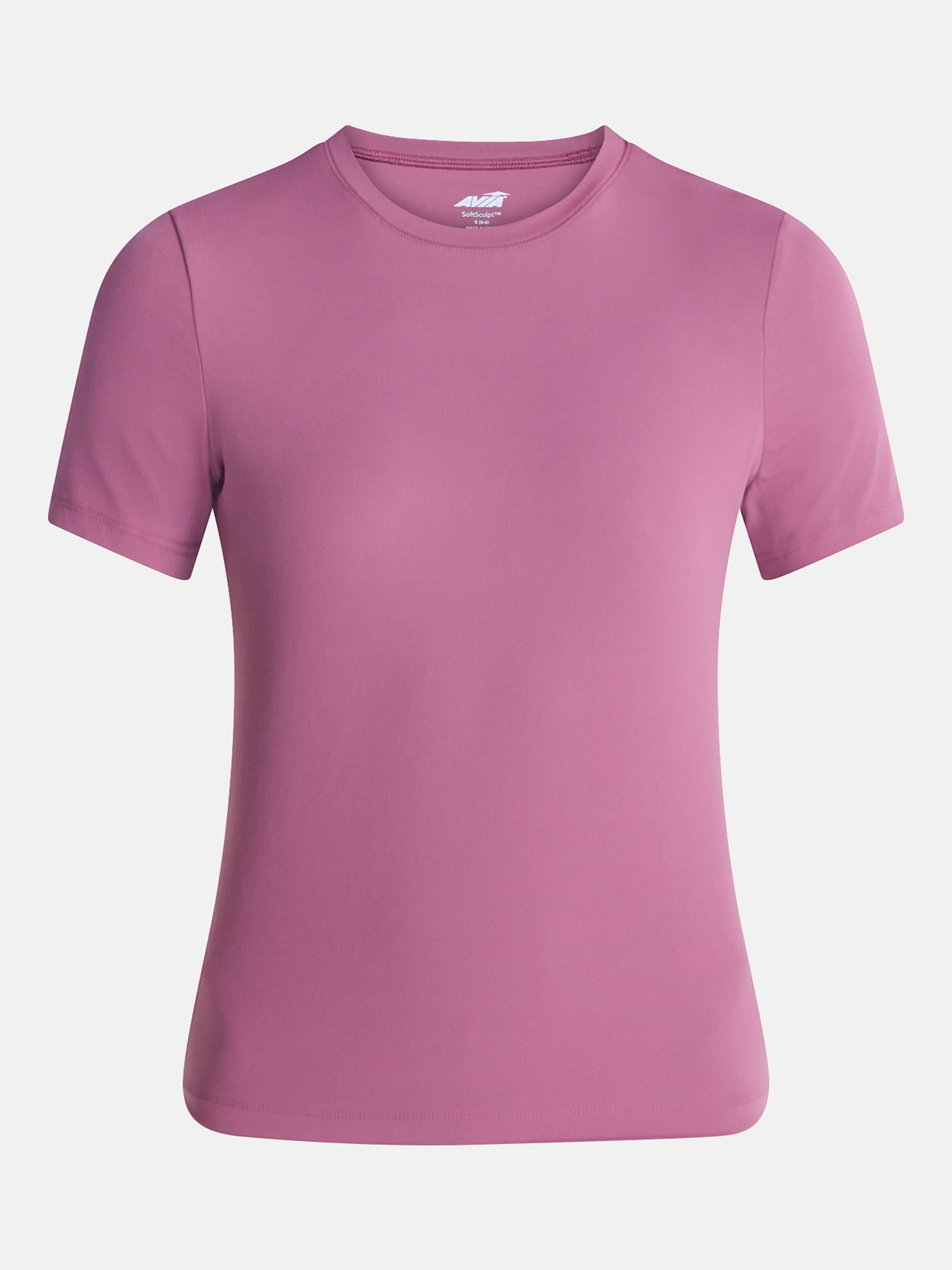 Avia Women's and Women's Plus SoftSculpt Tee with Short Sleeves, Sizes XS-4X