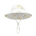 thumbnail image 6 of Gubotare Baby Sun Hats Boy Kids Sun Hat Ponytail Girls UPF 50 Bucket Cap Summer Beach Fishing Kids Hat Wide Brim Adjustable Swim Hat (N,Size 3-12 Months), 6 of 8
