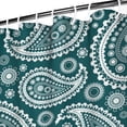 thumbnail image 3 of Waterproof Paisley Green Shower Curtain 72x72 Inch Boho Style Polyester Unique Shower Curtain for Bathroom Hotel Home Decor with 12 Plastic Hooks, 3 of 5