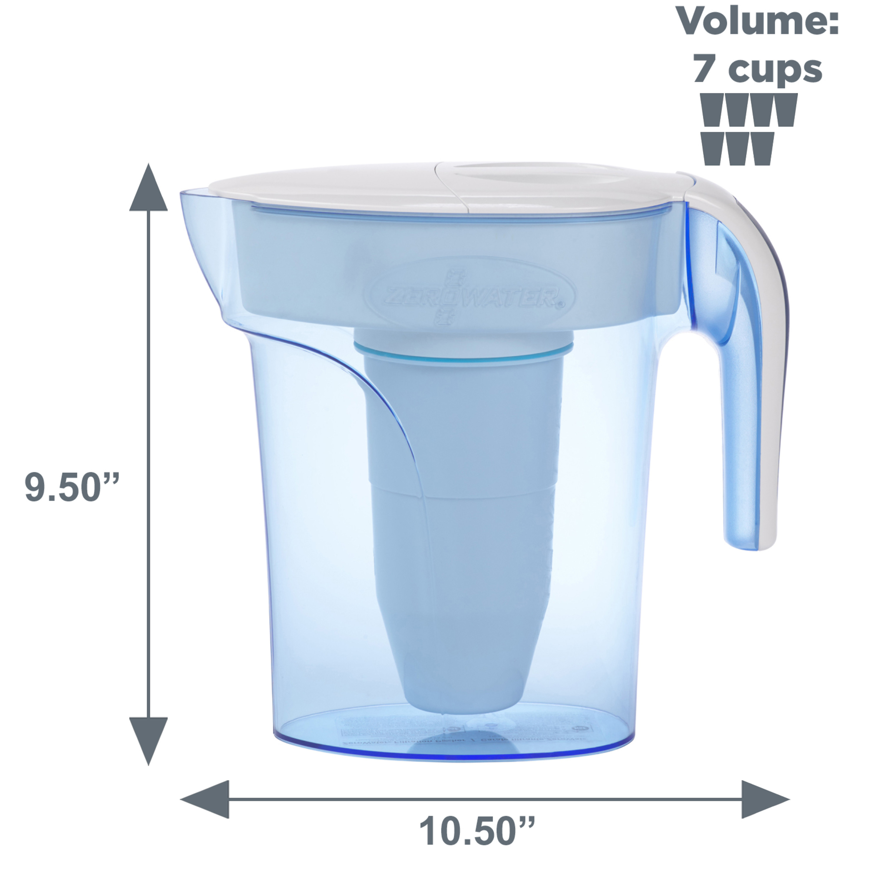 Zerowater 7 Cup 5-Stage Ready-Pour™ Pitcher - image 3 of 6
