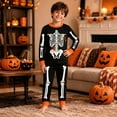 thumbnail image 5 of Elegyee Kids Halloween Pajamas Skeleton Print Long Sleeve Top Pants Sleepwear(2-10 Years), 5 of 7