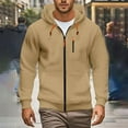 thumbnail image 2 of Plebaso Chandails à Capuche Zippés pour Hommes à Manches Longues Veste Décontractée Chandails à Capuche d'Extérieur pour Hommes avec Poches, 2 of 3