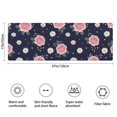 thumbnail image 3 of Pioneer Flower Floral Print Pattern Bathroom Rugs Mat, Non Slip Microfiber Bathroom Rug with Rubber Backing, Soft Mats for Bathroom Floor Tub Shower, 17"x47", 3 of 5