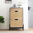 thumbnail image 2 of Riedhoff Entryway Wood Shoe Cabinet, with Drawers and Shelves, 1 Piece, Black, 2 of 7
