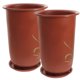 thumbnail image 2 of Macetas de resina para plantas, macetas para orquídeas, vivero, maceta con platillo, 2 uds., 2 of 6