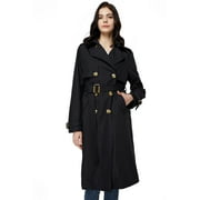 Orolay Women's Trench Coat with Belt Lightweight Double-Breasted Long Length Jacket