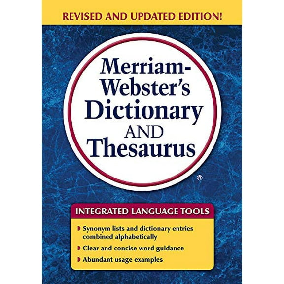 Pre-Owned Merriam Webster Merriam-Webster's Dictionary and Thesaurus, 992 Pages -MER7326