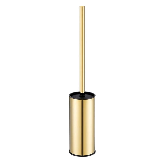 BGL Porte-Brosse de Toilette Doré, Acier Inoxydable 304 Doré Brosse Ronde Autoportante pour Cuvette de Toilette et Support pour Salle de Bain