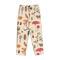 thumbnail image 4 of Disketp Retro Autum Mushrooms Print Women'S Comfy Pajama Pants Casual Drawstring Palazzo Lounge Wide Leg Pants, 4 of 9
