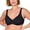 Black, variant on Women's Confishape Balconette Bra Supportive Full Coverage Plus Size Bras Underwire Unlined
