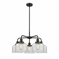 Innovations Lighting - Bell - 5 Light Stem Hung Chandelier In Art Deco