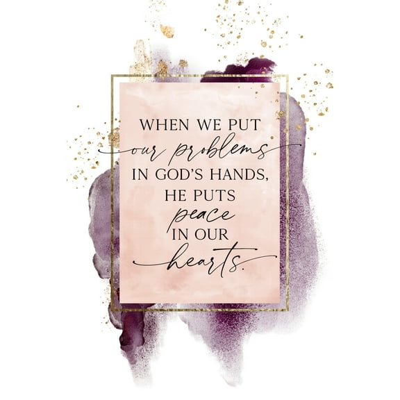 Dexsa God's Hand Wood Plaque with Inspiring Quote 6 inch x 9 inch - Easel and Hanging Hook