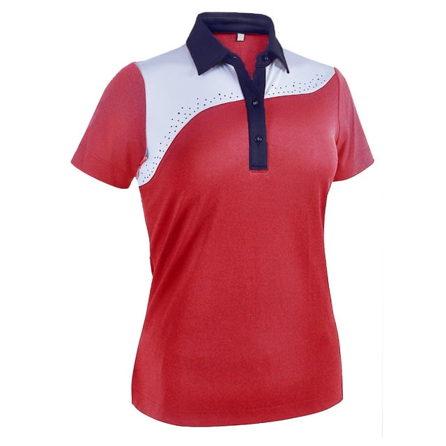 Monterey Club Women's Galaxy Contrast Block Golf Polo Shirt 2478