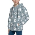 thumbnail image 2 of Balery bead tree winter Pattern Boys Hoodie, Youth Pullover Hooded Sweatshirt, Kangaroo Pocket Hoodie for Kids Girls -Small, 2 of 6