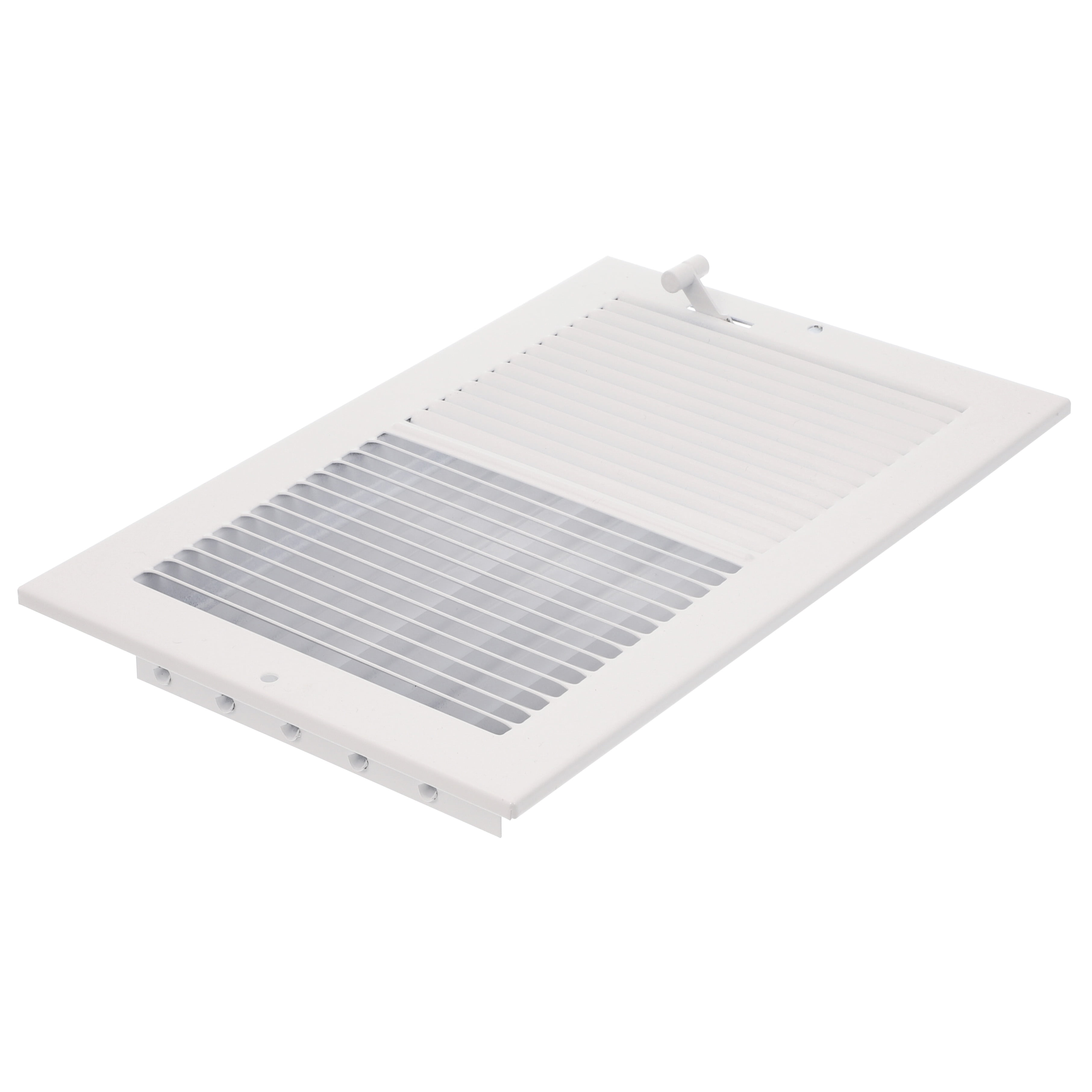 Imperial 12-inch x 6-inch White Sidewall Register, Rectangular, Household Vent Cover 2-Way