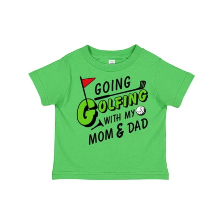 

Inktastic Going Golfing with my Mom and Dad- kids golf Gift Toddler Boy or Toddler Girl T-Shirt