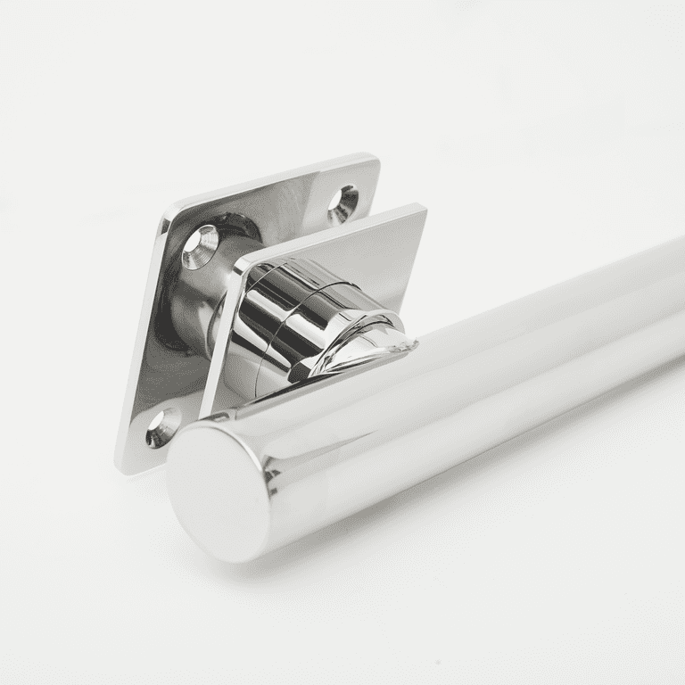 18-inch Coronado Designer Straight Bathroom Grab Bar - Satin Brushed Nickel, 304 Stainless Steel, Square Flanges