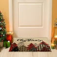 thumbnail image 5 of Christmas Tree Door Mat, Snowflakes Buffalo Plaid Red Welcome Mat, Christmas Winter Doormats Front Door Mat Outdoor Indoor Entrance Rug Floor Mat Non Slip Resist Dirt Carpet 17x30Inch, 5 of 6