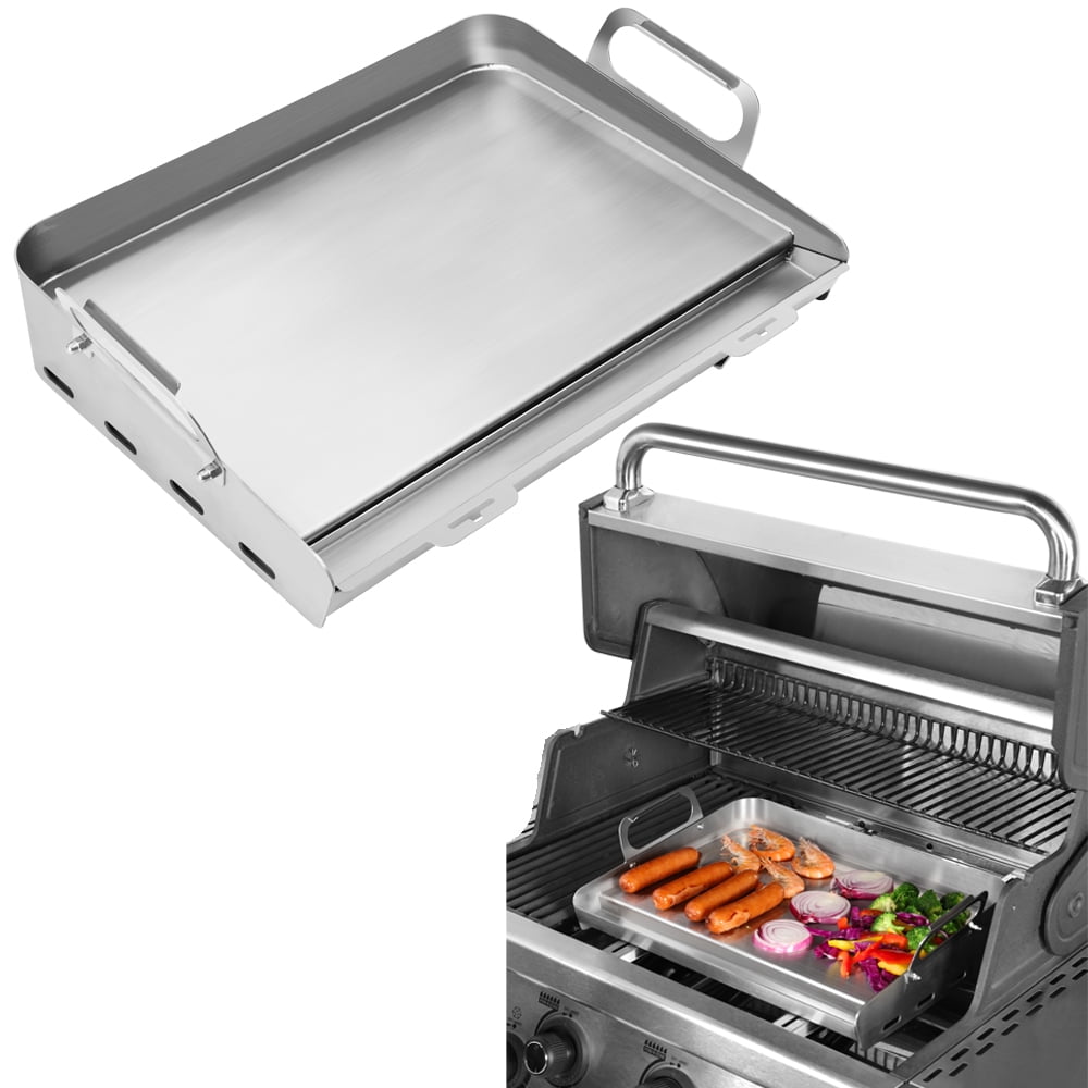 Griddle for Gas Grill, Flat Top Grill with Removable Grease Tray
