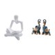 thumbnail image 5 of Figura de pensador abstracto, estatua de , adorno animal, escultura coleccionable, resina de calidad, diseño hueco creativo, caracterí, 5 of 8