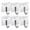 White1, variant on Wall Hooks Stainless Steel Towel Hooks for Bathrooms and Kitchen Heavy-Duty Coat and Shower Hooks Wall-Mounted No-Damage Installation, 4.5×4.5 cm, White1