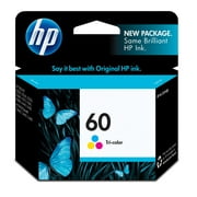 HP 60 Tri-color Original Ink Cartridge, ~165 pages, CC643WN#140