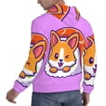 thumbnail image 6 of Balery Corgi In Sushi Roll Pattern Mens Hoodie Kangaroo Pocket Hoodie Pullover Hooded Sweatshirt Ideal for Daily Wear Travel and Home-Large, 6 of 7