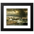 thumbnail image 2 of Johan Christian Dahl 14x12 Black Modern Framed Museum Art Print Titled - Shipwrech (circa 1832), 2 of 5