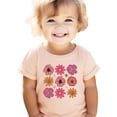 thumbnail image 3 of Flowers Shirt for Girls Cute Girly Colorful Floral Tee for Toddlers and Kids Peach Shirt Youth Large, 3 of 5