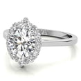 thumbnail image 4 of Auory Round Halo Diamond Engagement Ring in White Gold Plated for Women, 4 of 10