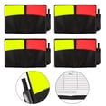 thumbnail image 4 of Juego de 4 tarjetas de árbitro con soporte y libro de puntuaciones para árbitros de fútbol. Incluye lápiz con tarjetas de advertencia rojas y amarillas, ideal para partidos y entrenamientos de fútbo, 4 of 5