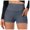 j52-Blue, variant on Womens Shorts Athleisure Solid Color High Seamless Waistband Pull-On Hotpants Female Casual Summer Slim Breathable Soft Fashion Comfortable Daily Hip-Lifting Yoga Shorts With Side Pocket,M