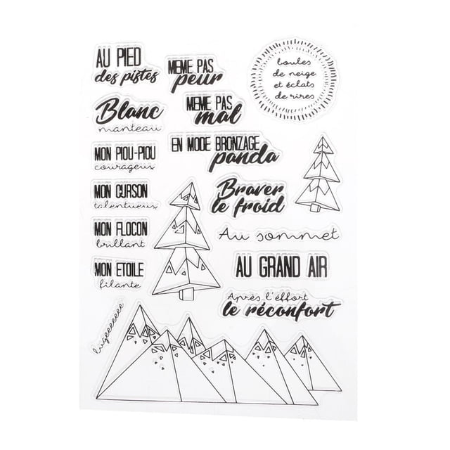 ubber Stamp Seals Hoja de letras con patrones de dibujos animados Álbum de fotografía adhesivo para bricolaje perfecl Sellos de silicona de letras
