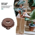 thumbnail image 3 of Wooden Flowerpot Display Base Decorative Round Hollow Vase Base Home Decor, 3 of 5