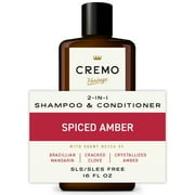 Cremo Heritage Collection 2-In-1 Shampoo & Conditioner, 16 oz, Men's Shampoo, Men's Conditioner, Spiced Amber Fragrance