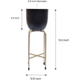thumbnail image 2 of Small Flower Pot Home Decor Indoor Planter Industrial Design Gold Plated Angular Metal Frame Pot Planter 5.51 x 5.51 x 12.20 inches, 2 of 7