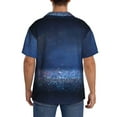 thumbnail image 5 of Haiem Retro Blue Glitter Men's Casual Shirts Short Sleeve Button Down Shirts Fashion Textured Summer Beach Shirt-XX-Large, 5 of 7