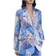 thumbnail image 2 of Puntoco Chaqueta de punto pequeña con un solo botón y estampado de flores informal para mujer sin abrigo de bolsillo Puntoco Puntoco-980, 2 of 9