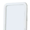 thumbnail image 2 of 37 Inches Wooden Mirror with Curved Edges, White, 2 of 5
