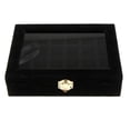 thumbnail image 1 of TISHITA Velvet Case Earring Necklace Organizer Display Jewelry Storage Box Black, 1 of 8