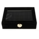 thumbnail image 1 of Estuche de terciopelo para pendientes, organizador de collares, caja de almacenamiento de joyería, 24 rejillas Negro Yuyangstore Vitrina de joyería, 1 of 8