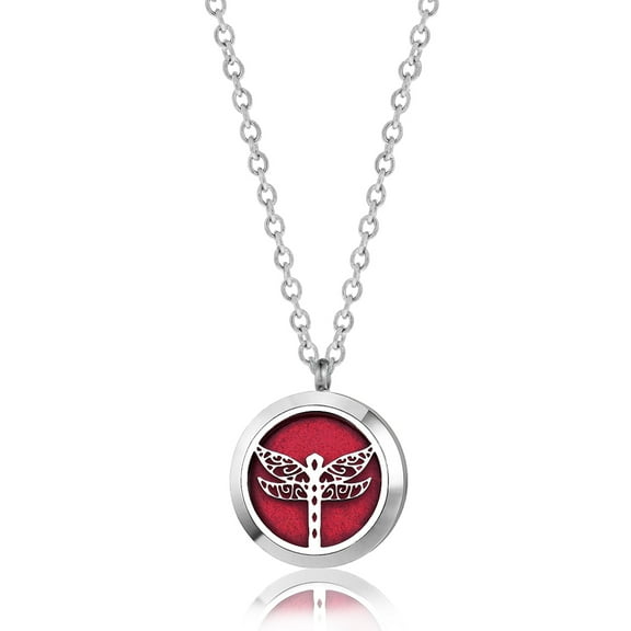 Anavia Dragonfly Aromatherapy Jewelry Essential Oil Necklace with Gift Box