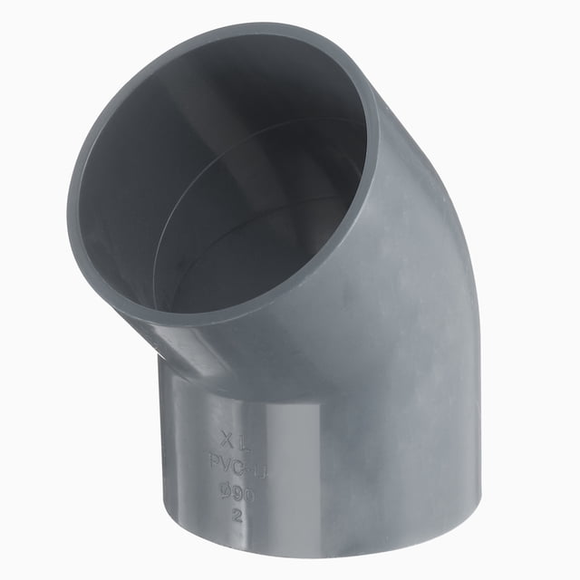 Uxcell 1 pieza de accesorios de codo de 45 grados de 3" para construcción de muebles, adaptador de esquina de 2 vías gris