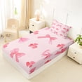 thumbnail image 4 of Erosebridal Cute Clover Bow Twin Sheet Sets 3pcs for Girls,Kids Teens Dreamy Flowers Bowtie Bedding,Super Cozy Room Decor, 4 of 5